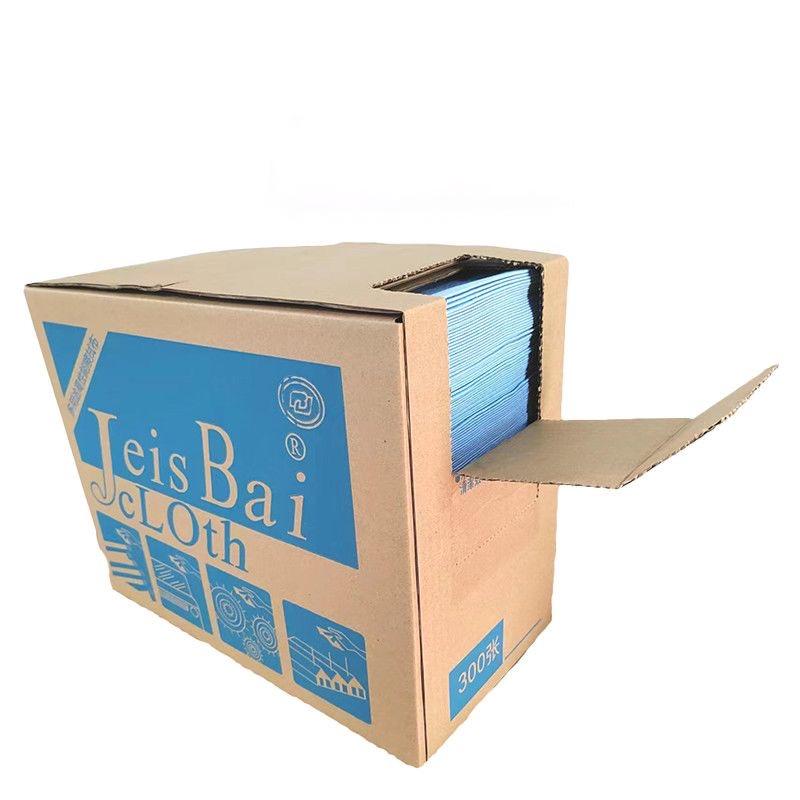 Wood pulp +polyester industrial wipes