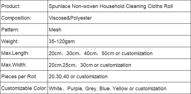 Spunlace Non-woven Household Cleaning Cloths Roll .png